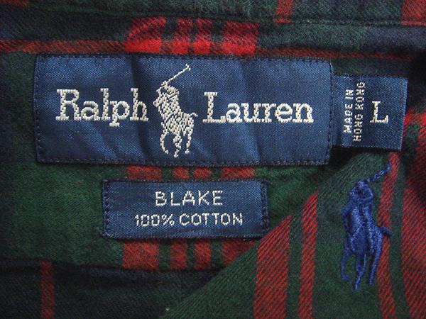 ポロ ラルフローレンPOLO RalphLaurenボタンダウンB/DチェックシャツUSED古着_画像3