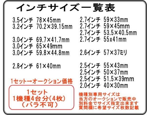 3.5吋など2番目畫(huà)像中選択 液晶面保護(hù)フイルムキット４臺(tái)分1set