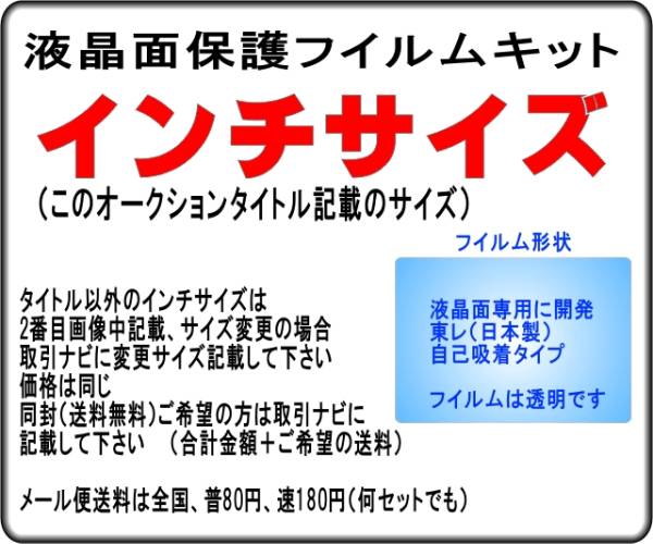 3.5吋など2番目畫(huà)像中選択 液晶面保護(hù)フイルムキット４臺(tái)分1set