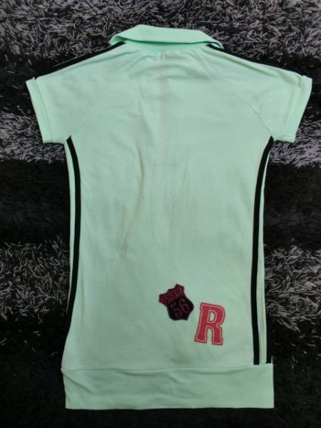 ♪【USED】ROSE FAN FAN　ロング丈半袖Tシャツ　M♪_画像3