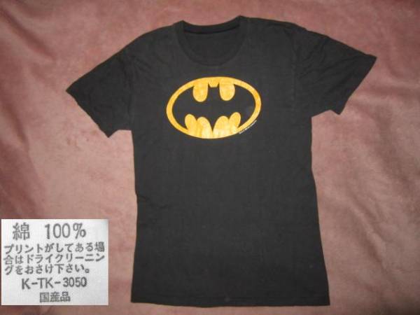 超レア！ 国産品 1989 BATMAN バットマン デカロゴ Tシャツ 黒_画像1