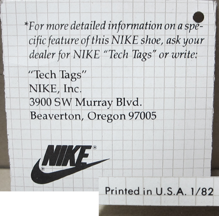 レア82年USA製NIKEテイルウインド付属マニュアル 冊子TAILWIND紙タグ ブックレット小冊子タイプ タグ フラッシャー当時物ビンテージ ナイキ_画像3