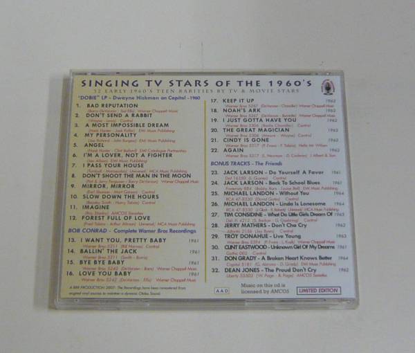 『CD』DWAYNE HICKMAN/SINGING TV STARS OF THE 1960’S/OLDIES_画像2