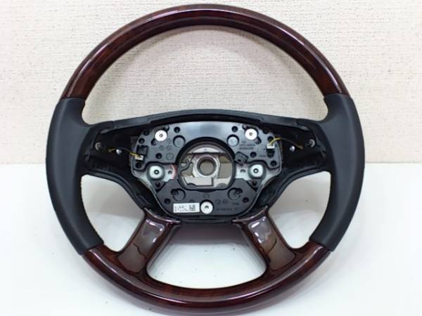  beautiful goods # wood / original leather combination original steering gear #W221.W216.# for previous term.⑦