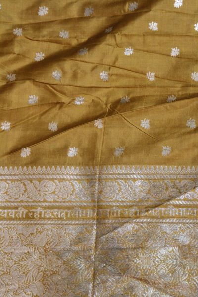 インド 結婚式用サリー 絹 銀糸 ジャガード 1870年代 目の眼掲載_画像2