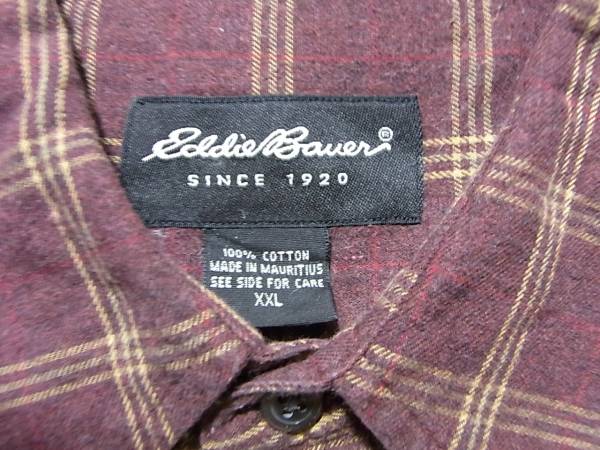 即決USA古着★エディーバウアーチェックデザインネルシャツ!レア_画像3