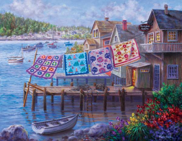 (19270)1000ピース ジグソーパズル 米国輸入●SUN● ドックサイドキルト Dockside Quilts