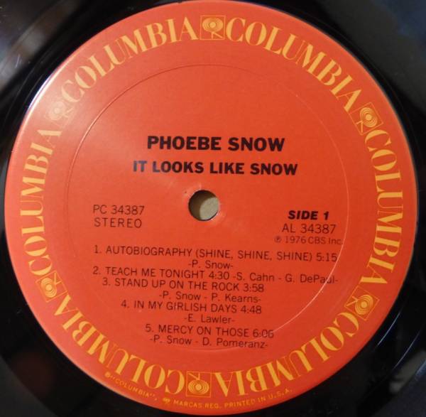PHOEBE SNOW「IT LOOKS LIKE SNOW」米ORIG[初回PC規格]シュリンク美品_画像3