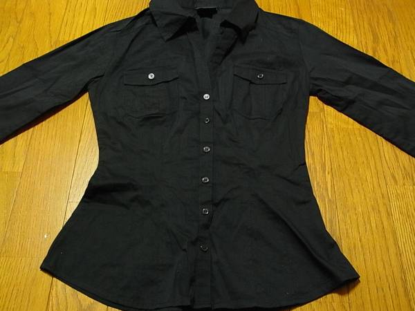 H&M　エイチ&エム　サファリ シャツ　半袖シャツ　XSサイズ　Sサイズ　160/76A　ミリタリー　アウトドア_画像3