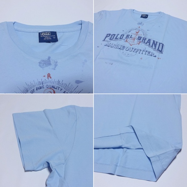 新品 POLO RALPH LAUREN S/S T-SHIRT ポロ ラルフローレン 半袖 Tシャツ ブルー カットソー L 正規品 012_画像2