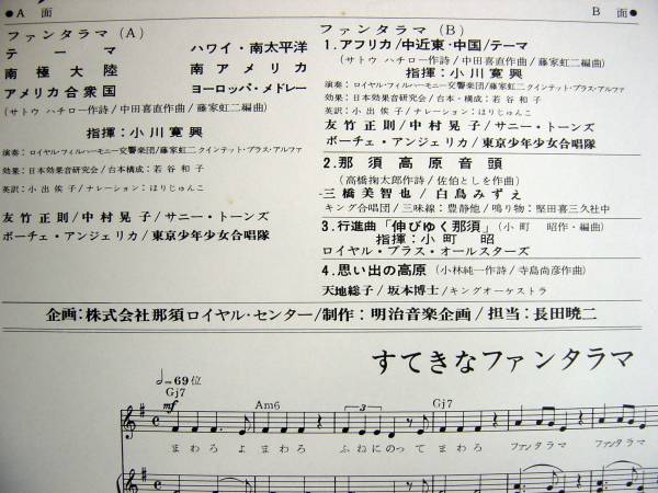 【LP】すてきな世界ファンタラマ(NAS56キング委託制作中村晃子天地聡子白鳥みずえ那須高原音頭三橋美智也堀絢子)