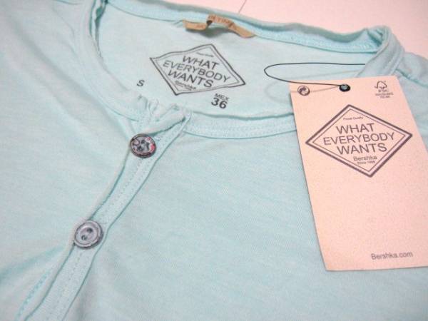 *Bershka/ bell shuka короткий рукав Henry футболка / мужской *S* новый товар 