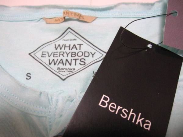 *Bershka/ bell shuka короткий рукав Henry футболка / мужской *S* новый товар 