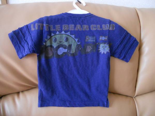 ★１度使用★アメリカ 國(guó)旗＆背中も可愛(ài)いプリント　Tシャツ?半袖 　サイズ95　☆アップリケ風(fēng)