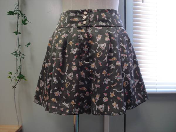  made in Japan *Deux*. pattern short pants culotte skirt M