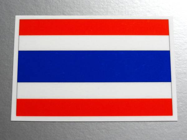 #_ Thai national flag sticker S size 5x7.5cm 2 pieces set # van kok immediately water-proof seal AS(3