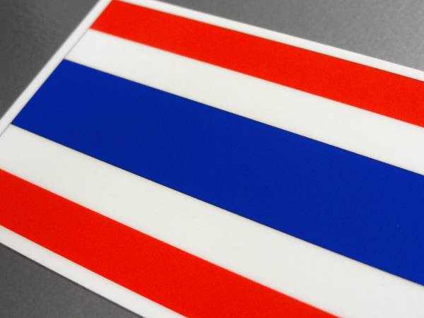 #_ Thai national flag sticker S size 5x7.5cm 2 pieces set # van kok immediately water-proof seal AS(3