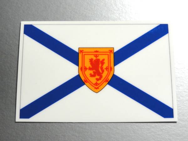 1■カナダ ノバスコシア州旗ステッカー Sサイズ 5x7.5cm 1枚■Canada Nova Scotia Flag sticker 耐水シール 即買 カナダ全州旗販売中！(1