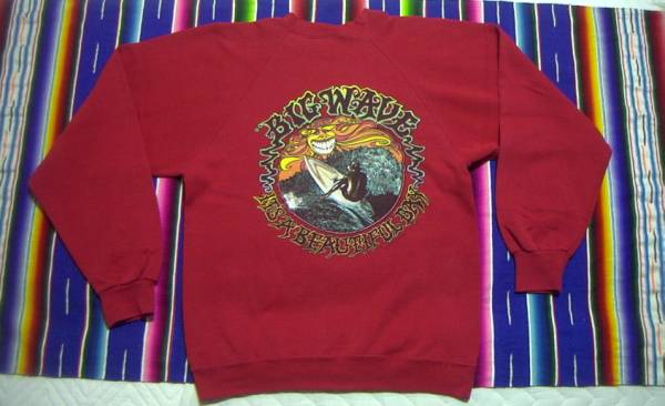 １９９４年制 SURF&SWEAT オールドサーフ サーフィン サーファー ビンテージ スウェット CALIFORNIA SURFING SKATEBOARD LIGHTNING BOLT OP