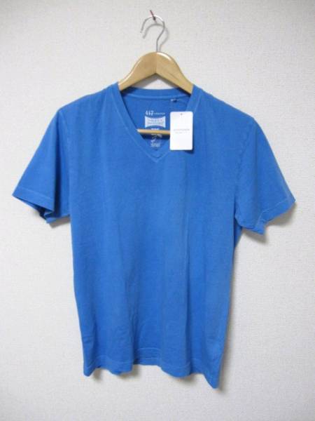 □EDIFICE/エディフィス ヴィンテージ加工 VネックTシャツ☆新品