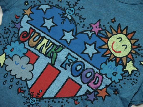 ♪新品♪JUNK FOOD ジャンクフード ロゴＴシャツ Cool Blue/M♪