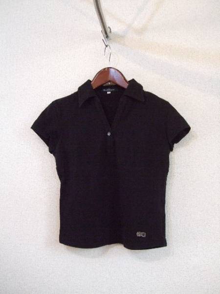 正規品送料無料 最大91%OFFクーポン QUEENSCOURT黒半袖開襟ポロシャツ USED 61414