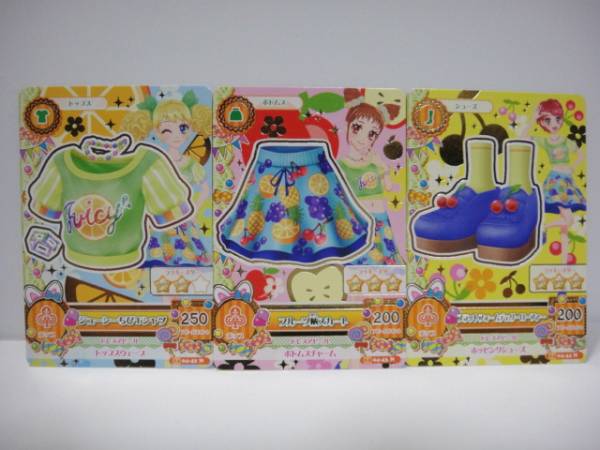アイカツ２０１４第４弾 ジューシーちびTシャツ等３枚セット