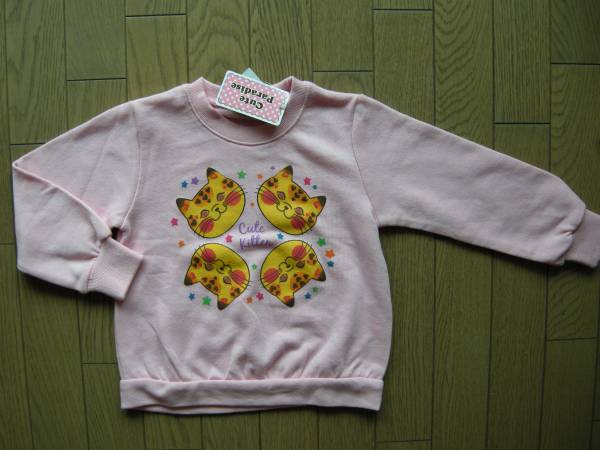 [ new goods ]CUTE PARADISE cat Chan sweatshirt 120 pink 