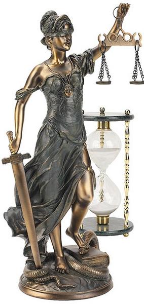 【在庫有】 正義の女神テミス彫像； 約40ｃｍ 高さ 法律の正義を象徴する彫像、ブロンズ風キャスト彫刻/ 司法修習生（輸入品 行政書士 司法書士 弁護士 西洋彫刻