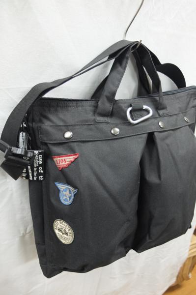  helmet bag type 2way shoulder bag poly- canvas black NEVEREND* new goods cheap!