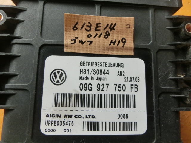 VW Golf 5 transmission computer Heisei era 19 year GH-1KBLX 1KB