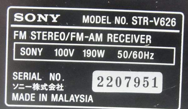 *SONY FM STEREO/AM-FM receiver [STR-V626]USED goods *