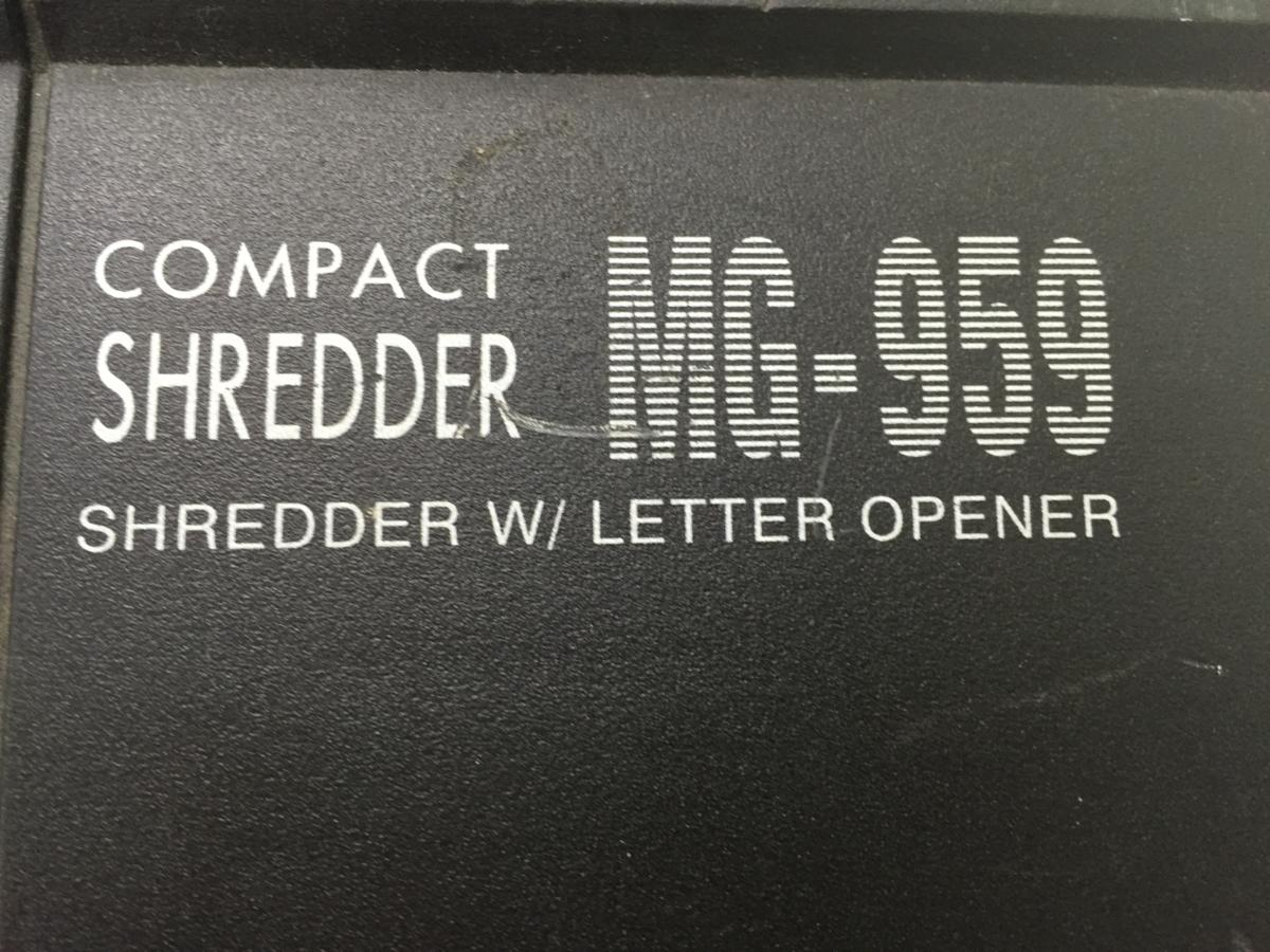  shredder MG-959 secondhand goods body only 