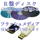 CD-R、DVD-R、BD-R、SDカード、USBメモリ