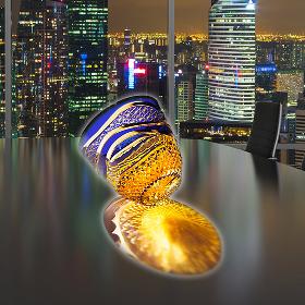 運気流の切子酒杯
