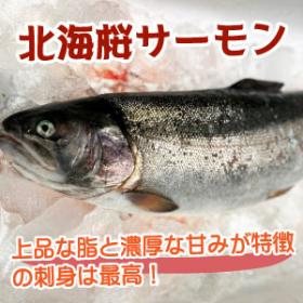 濃厚な甘みが特徴の北海桜サーモン